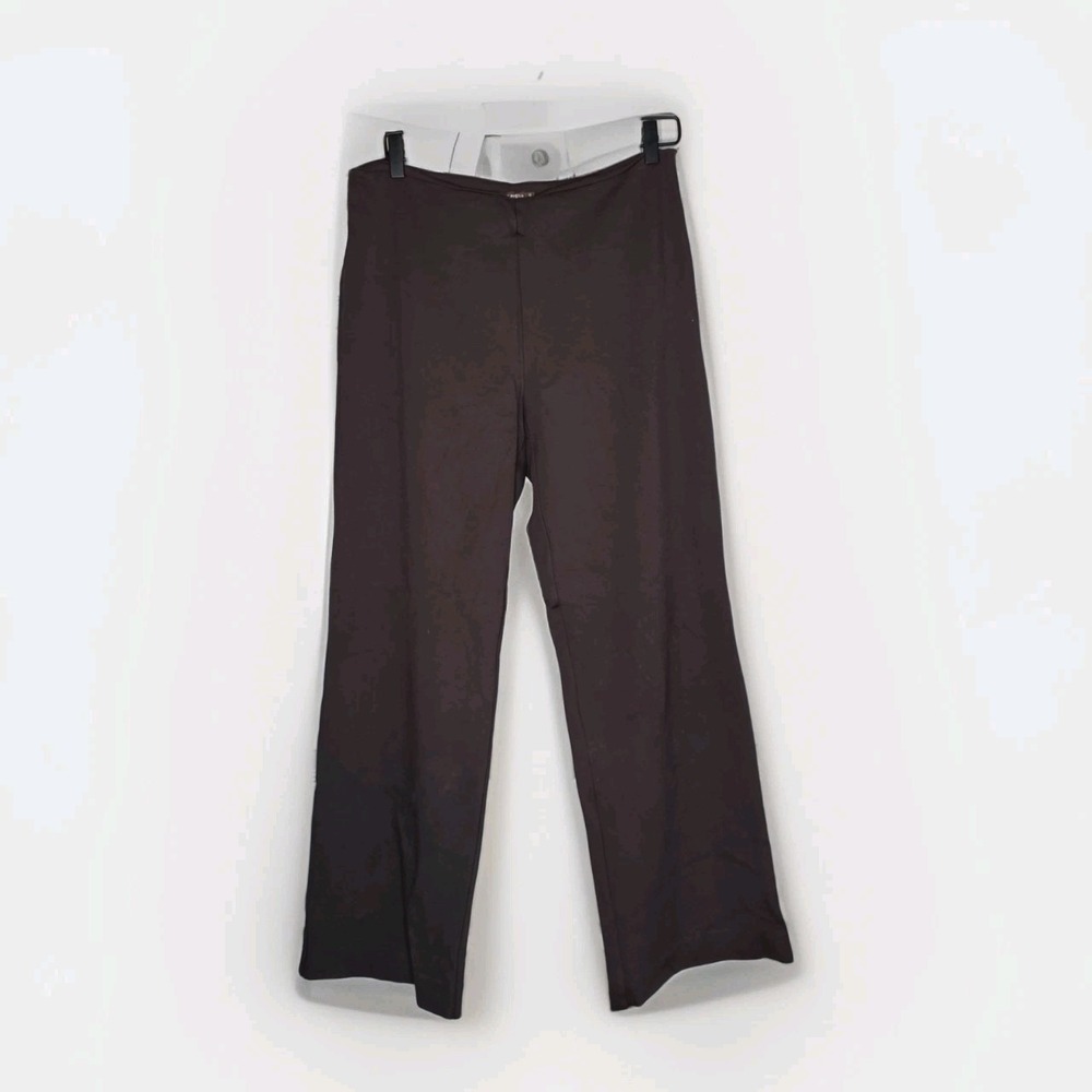 J. McLaughlin Women's Size 1o Carter‎ Wide Leg Pants Side Zip Stretch Knit Brown